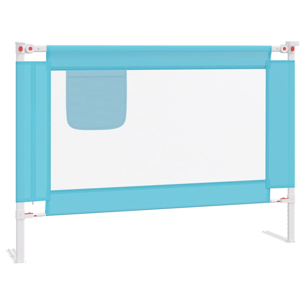 Toddler Safety Bed Rail Fabric (100% Polyester) Blue 90 x 25 x 95 cm Bedguard