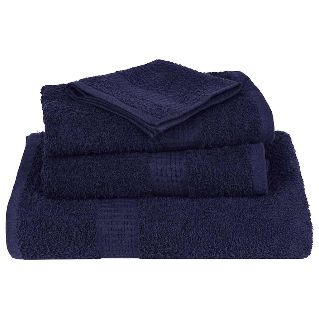 Towel Cotton Navy Blue 150 x 100 cm Bathroom Bath Linen Home Towels 4 pcs