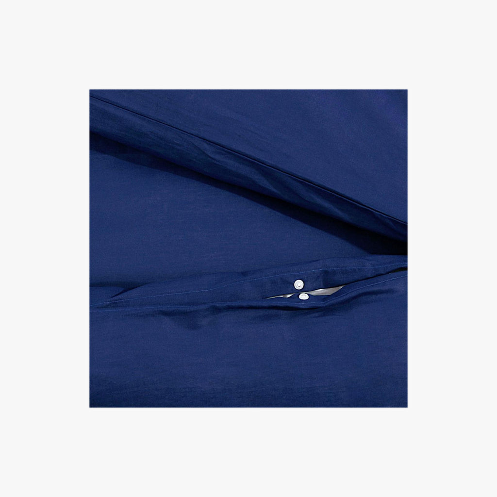 Duvet Cover Cotton Navy Blue 220 x 260 cm Bedding Bed Linen Bedroom Quilt