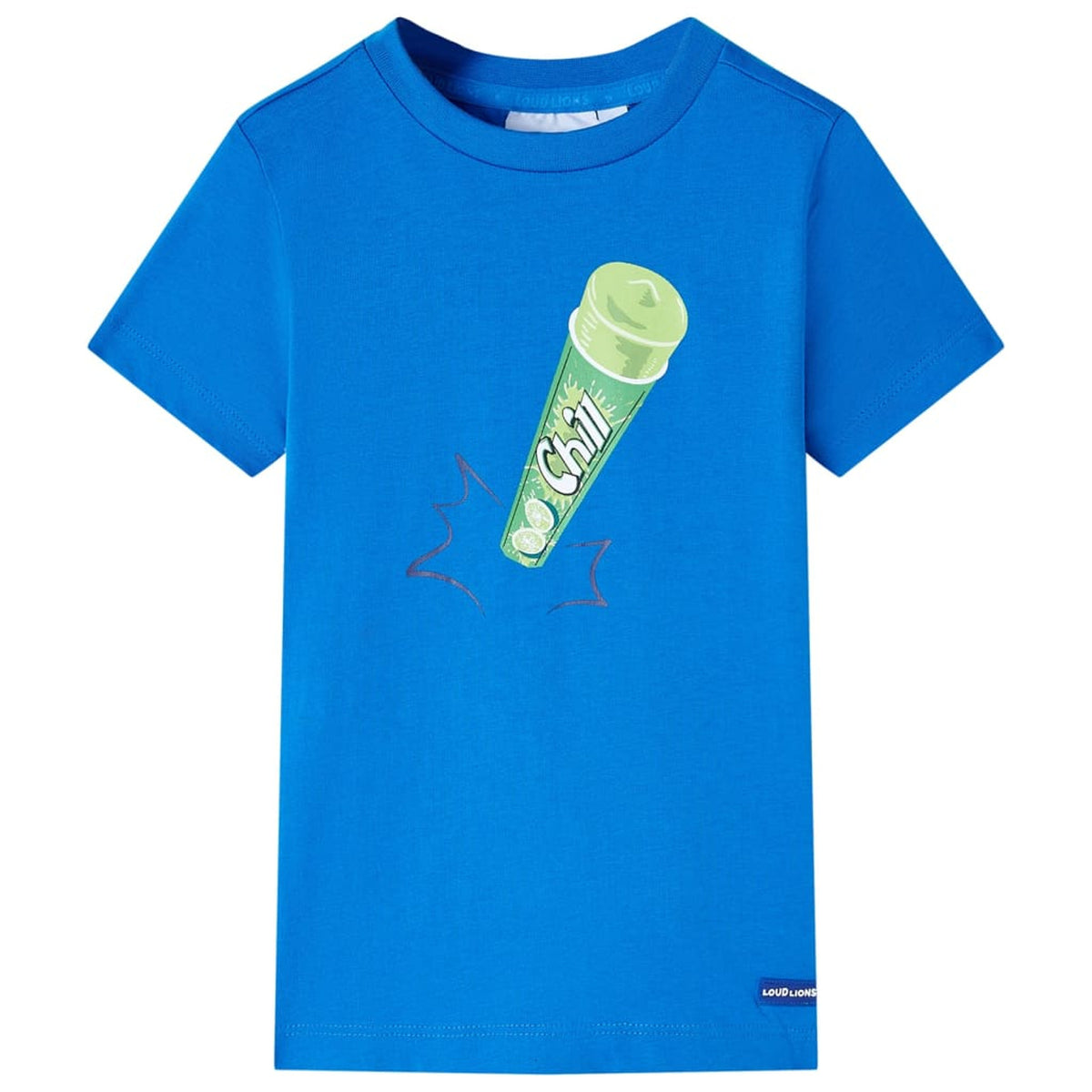 Kids T-Shirt Cotton Bright Blue 128 Children's Top Kids Clothing Variant 2
