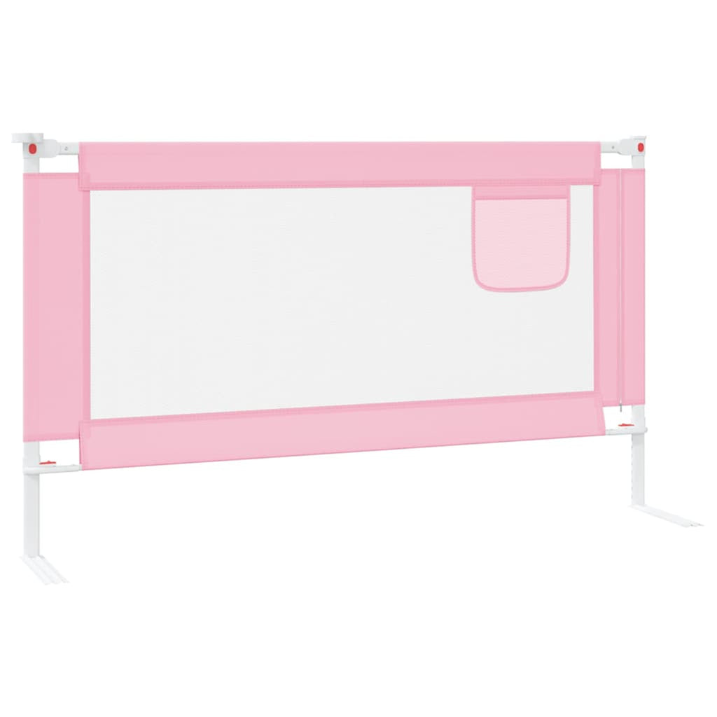 Toddler Safety Bed Rail Fabric (100% Polyester) Pink 140 x 25 x 95 cm Bedguard