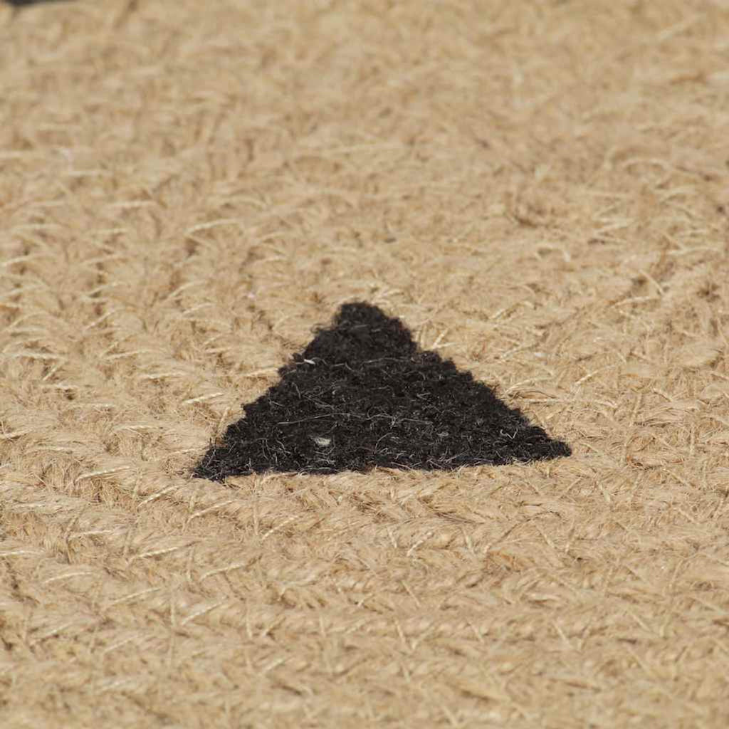 Rug Braided Jute Natural 150 x 150 cm Floor Mat Home Decor Floor Variant 3