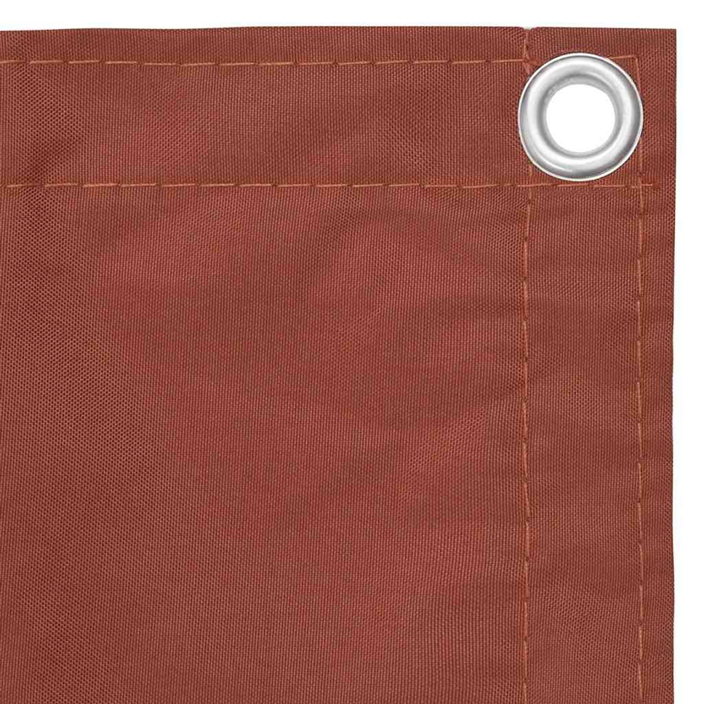 Balcony Screen Terracotta Oxford Fabric Waterproof UV Resistant 120 x 600 cm