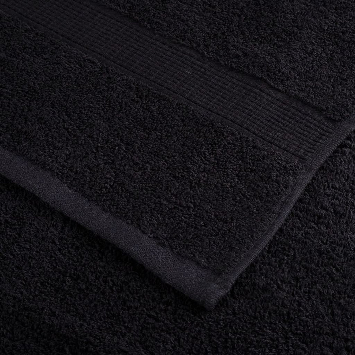 Towel Cotton Black 200 x 80 cm Bathroom Bath Linen Home Towels 4 pcs Variant 2