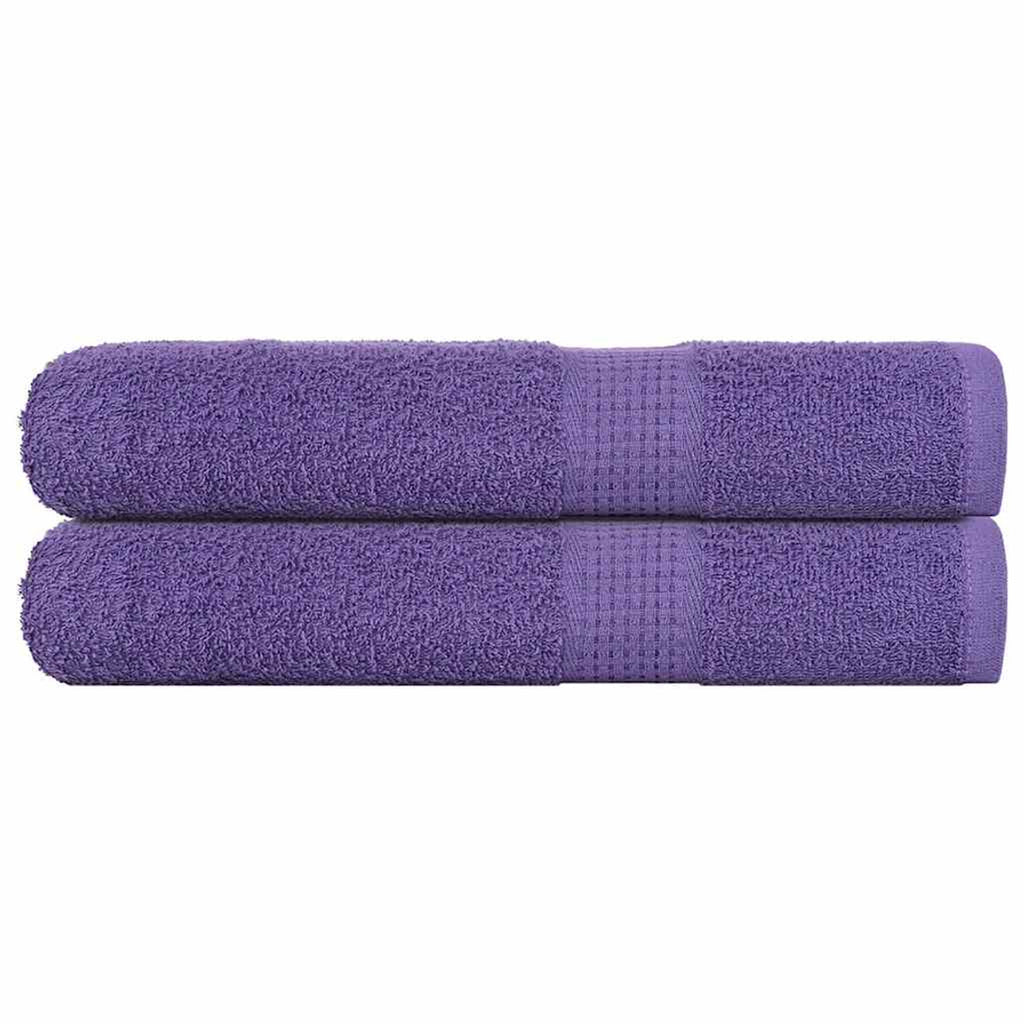 Towel Cotton Purple 200 x 100 cm Bathroom Bath Linen Home Towels 2 pcs FROGN