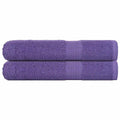 Towel Cotton Purple 200 x 100 cm Bathroom Bath Linen Home Towels 2 pcs FROGN