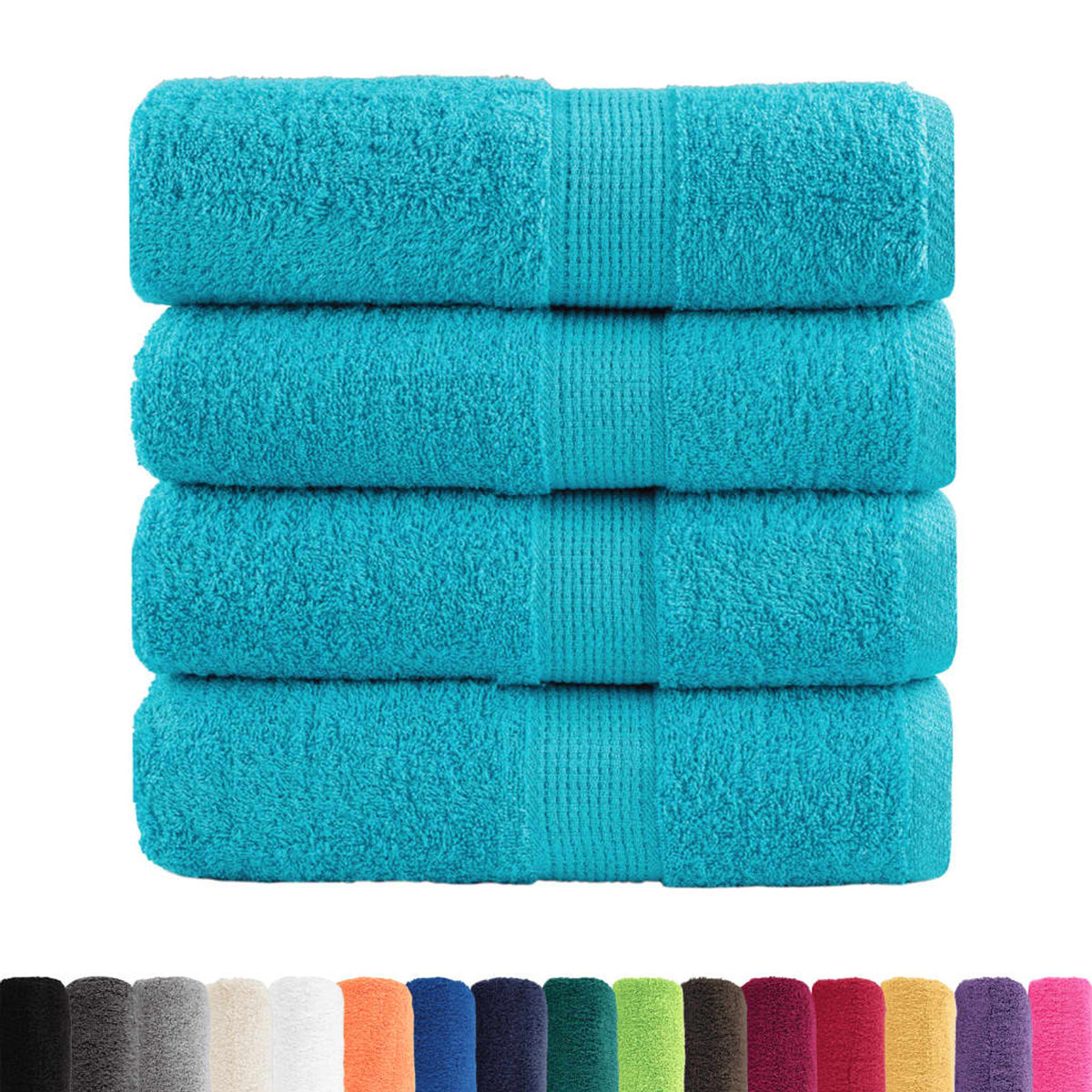 Towel Cotton Turquoise 50 x 30 cm Bathroom Bath Linen Home Towels 4 Variant 2