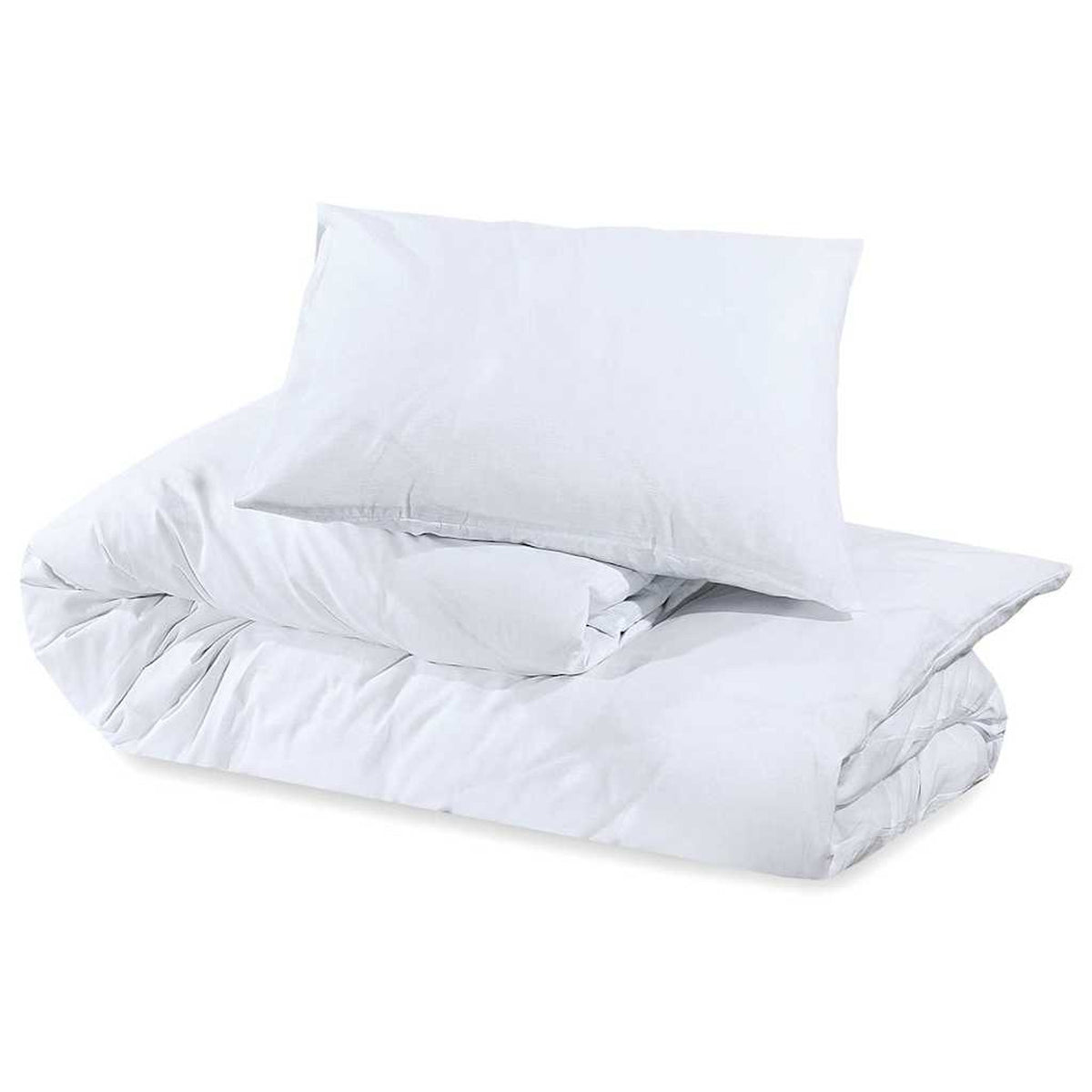 Duvet Cover Cotton White 220 x 155 cm Bedding Bed Linen Bedroom Quilt 220x155cm