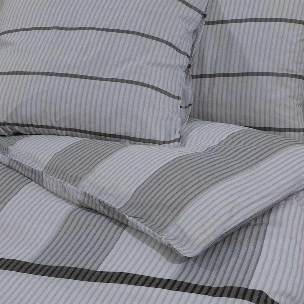 Duvet Cover Cotton Grey 220 x 225 cm Bedding Bed Linen Bedroom Quilt Variant 3