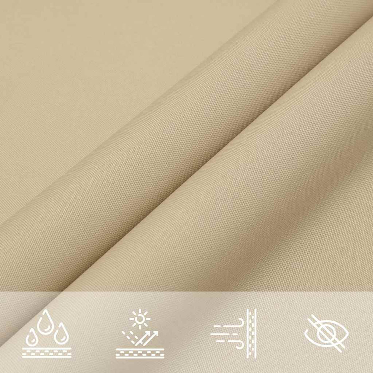 Sunshade Sail Oxford Fabric Beige Water Resistant UV Resistant Variant 4
