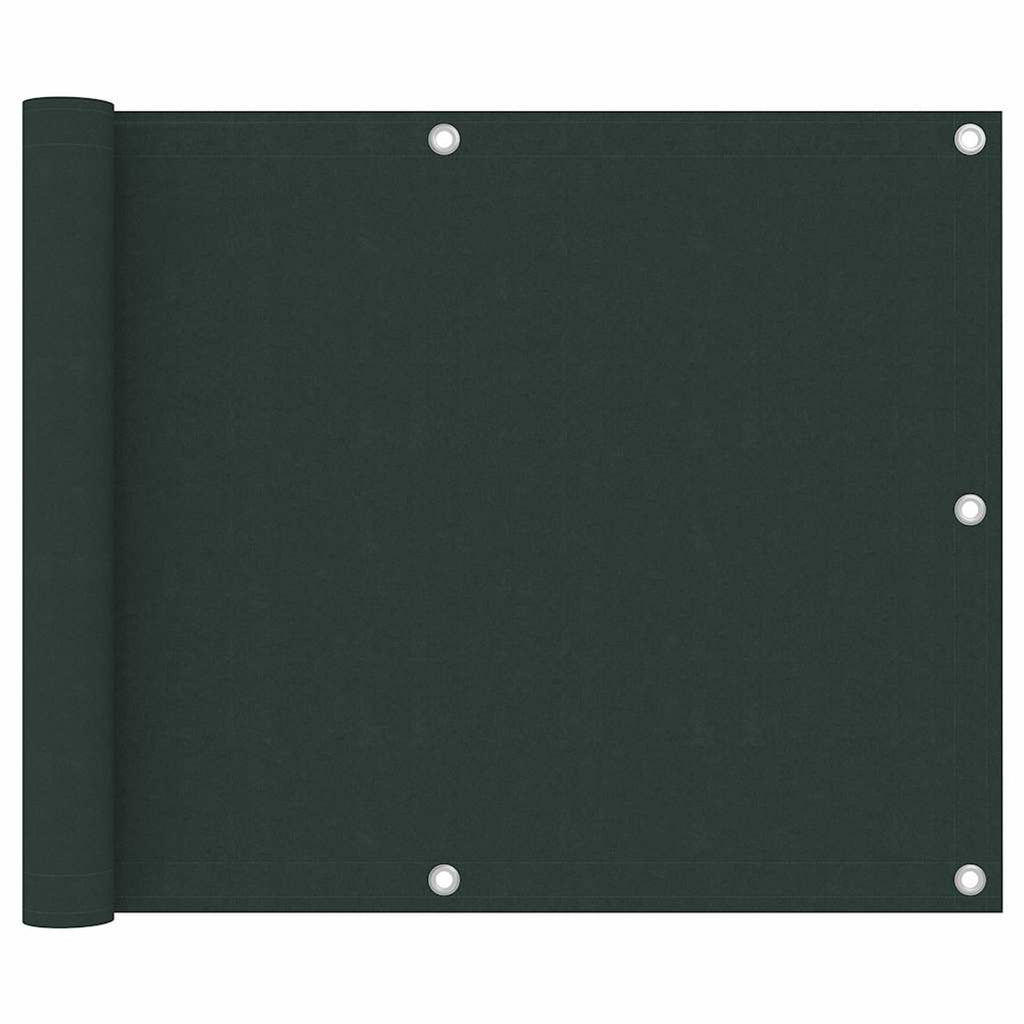 Balcony Screen Dark Oxford Fabric Dark Green Waterproof UV Resistant 75 x 600