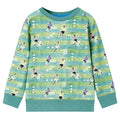 Sweatshirt Cotton Light Green Melange 140 Kids Clothing Children's Variant 2