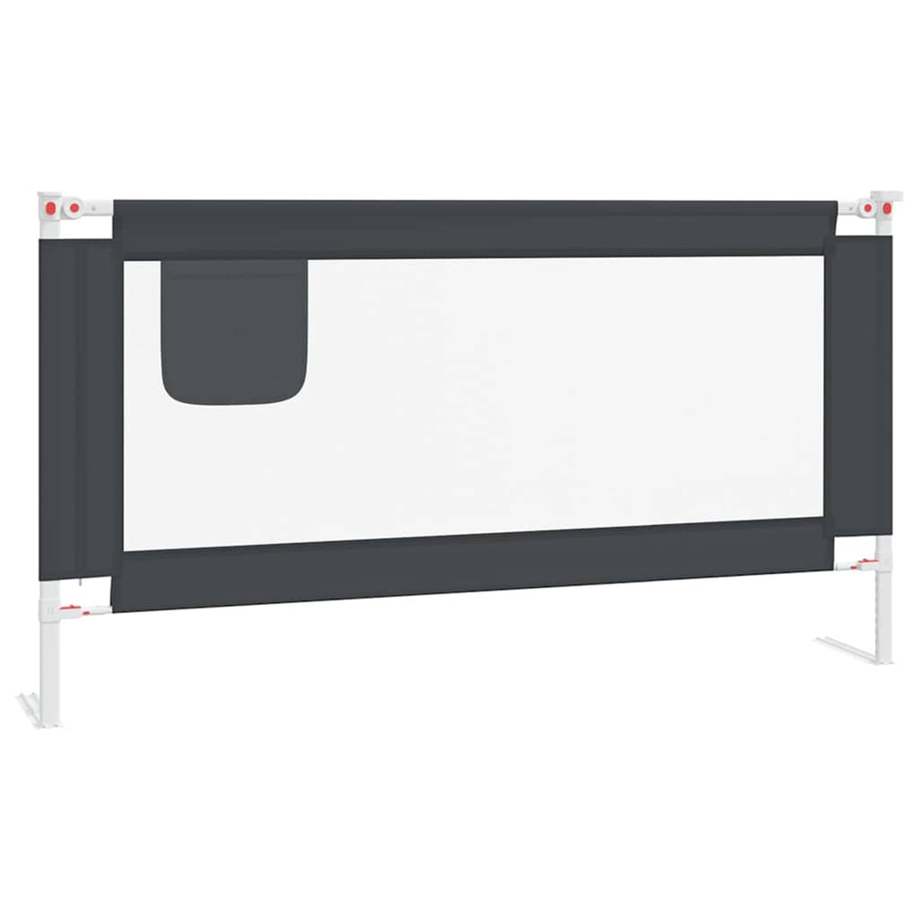 Toddler Safety Bed Rail Dark Fabric (100% Polyester) Dark Grey 160 x 25 x 95