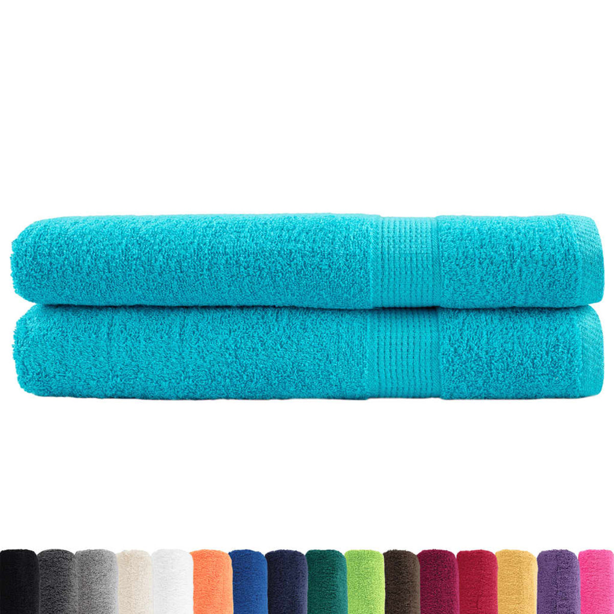 Towel Cotton Turquoise 200 x 100 cm Bathroom Bath Linen Home Towels Variant 2