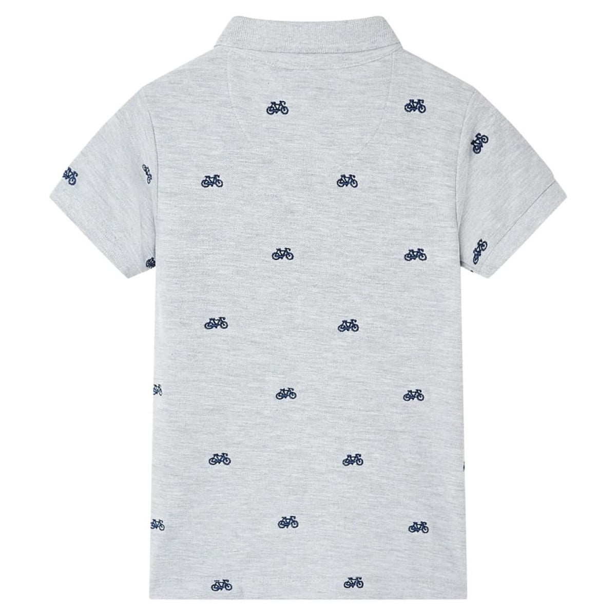Kids'Polo Shirt Melange Cotton Grey Melange 104 Kids Clothing Children's Wear