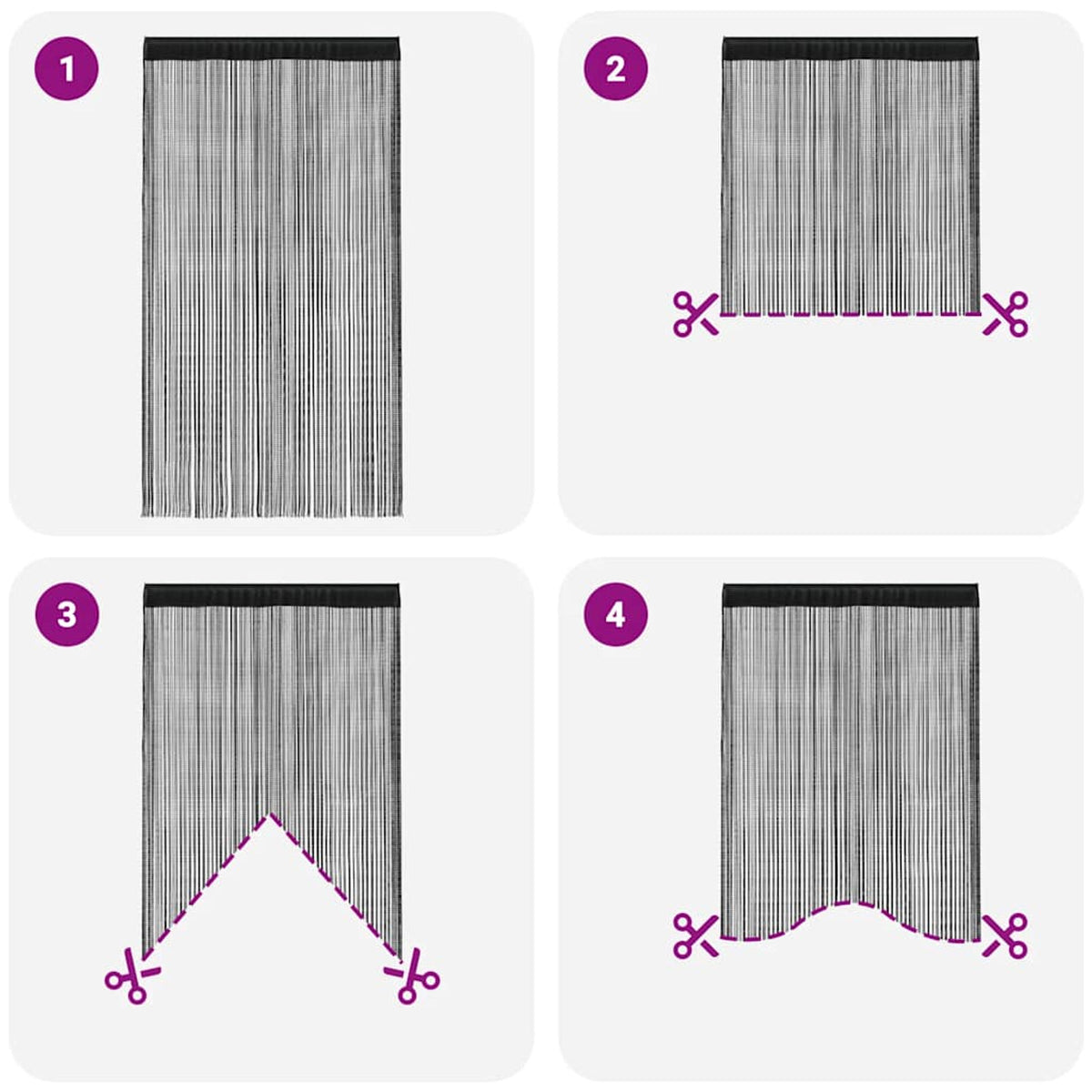 Curtain Fabric Black 140 x 250 cm Window Dressing Home Furnishings Curtains