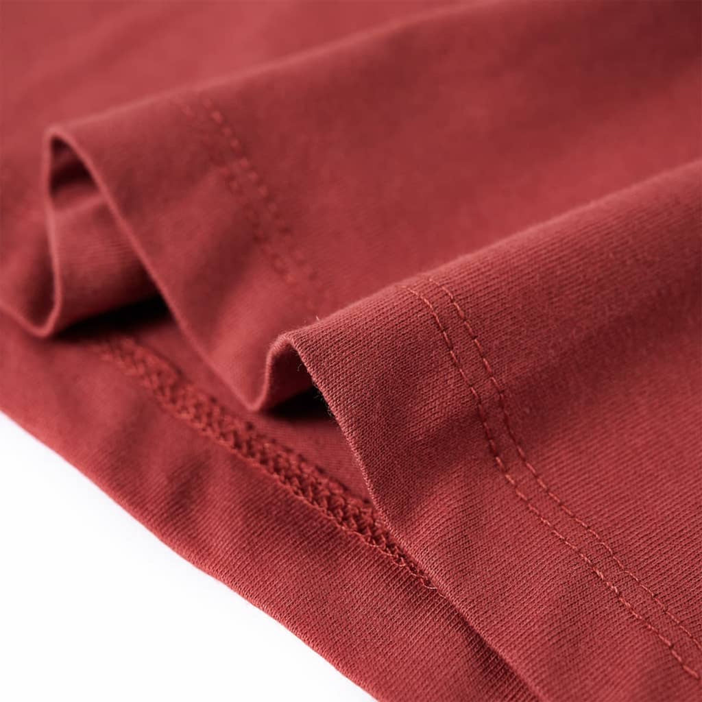 Kids T-Shirt Cotton Burnt Red 128 Children's Top Kids Clothing Kids Variant 2