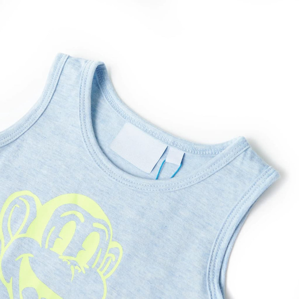 Kids'Tank Top Soft Melange Cotton Soft Blue Melange 104 Kids Clothing Kids'