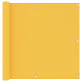 Balcony Screen Oxford Fabric Yellow Waterproof UV Resistant 90 x 500 cm 90x500cm