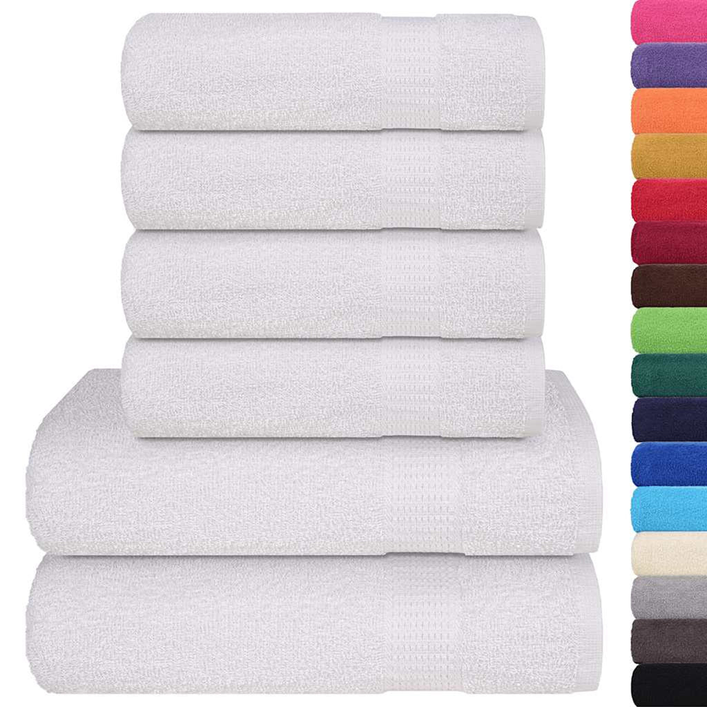 Towel Cotton White 50 x 100 cm Bathroom Bath Linen Home Bath Towels & Flannels