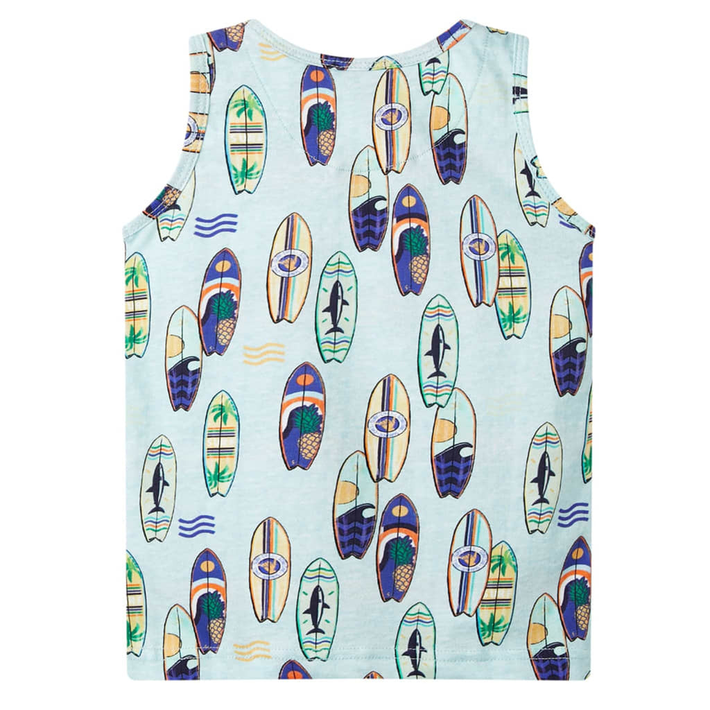 Kids'Tank Top Soft Melange Cotton Soft Blue Melange 104 Kids Variant 2