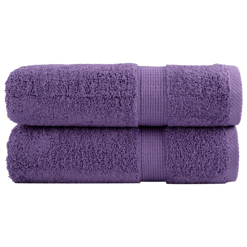 Towel Cotton Purple 100 x 50 cm Bathroom Bath Linen Home Towels 2 Variant 2