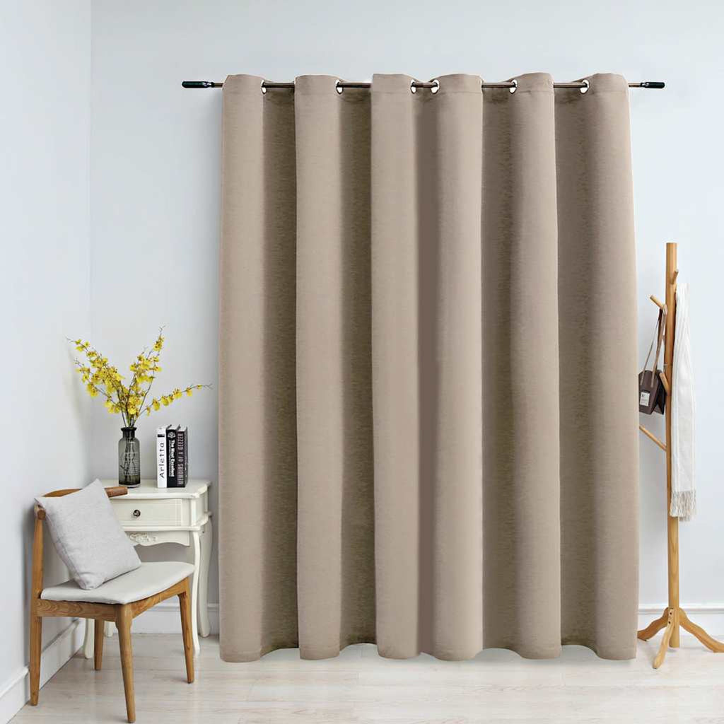 Blackout Curtain Polyester Beige 290 x 245 cm Window Dressing Home Furnishings
