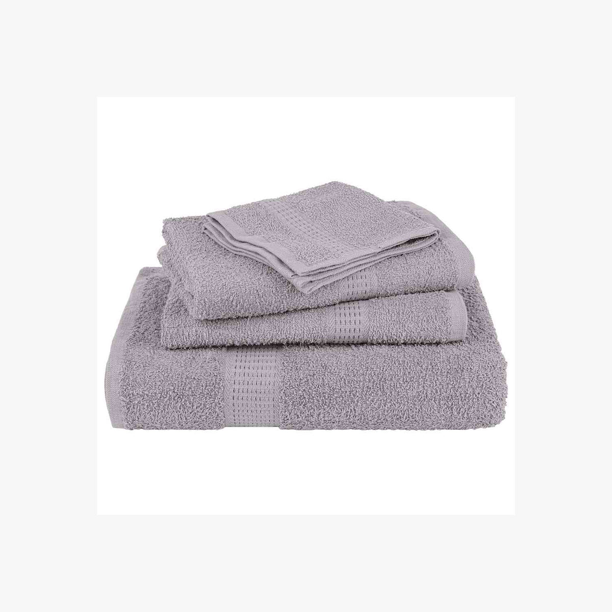 Towel Cotton Grey 30 x 50 cm Bathroom Bath Linen Home Bath Towels & Flannels