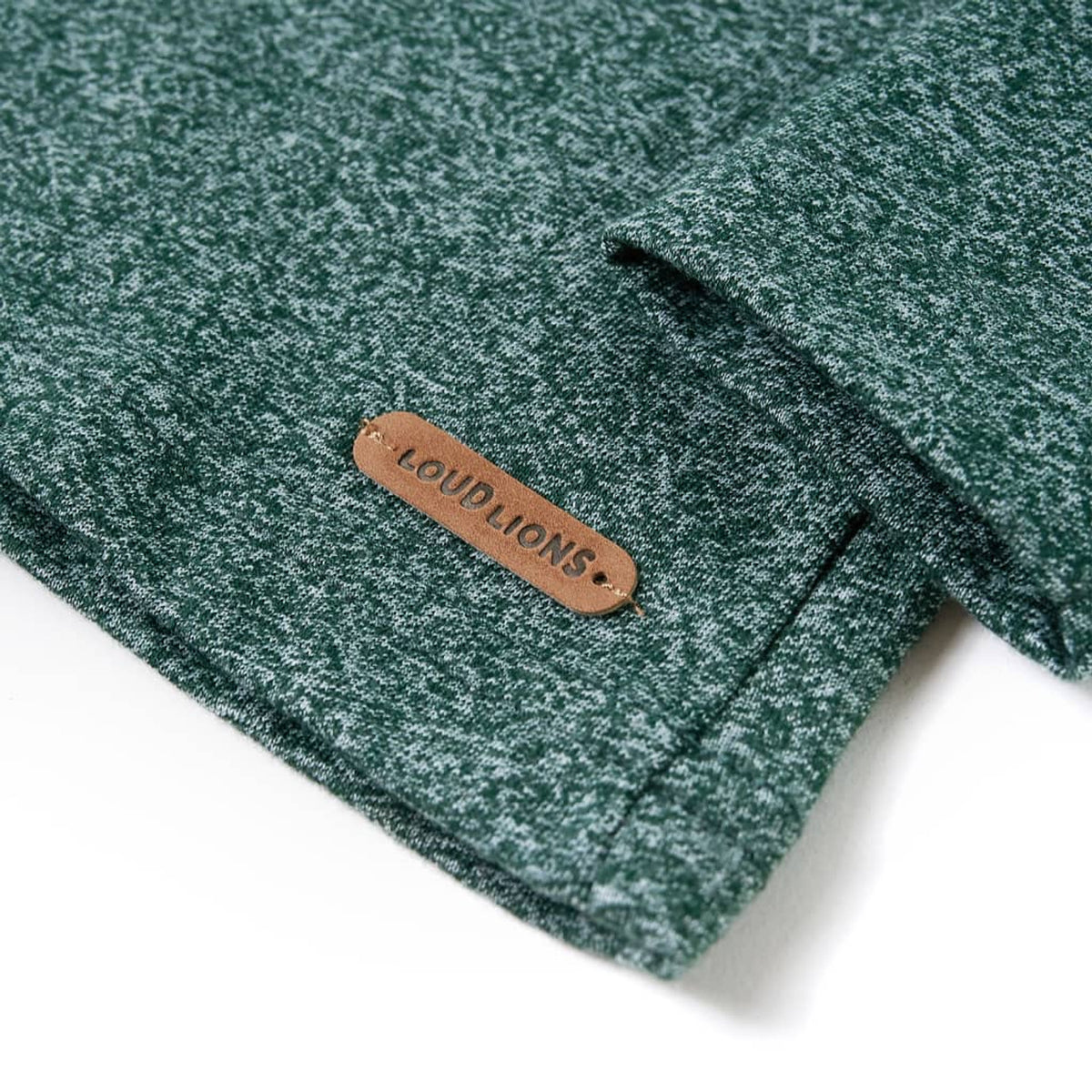 Kids T-Shirt Cotton Dark Green Melange 128 Children's Top Kids Clothing Long