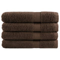 Towel Cotton Brown 200 x 100 cm Bathroom Bath Linen Home Towels 4 pcs SOLUND