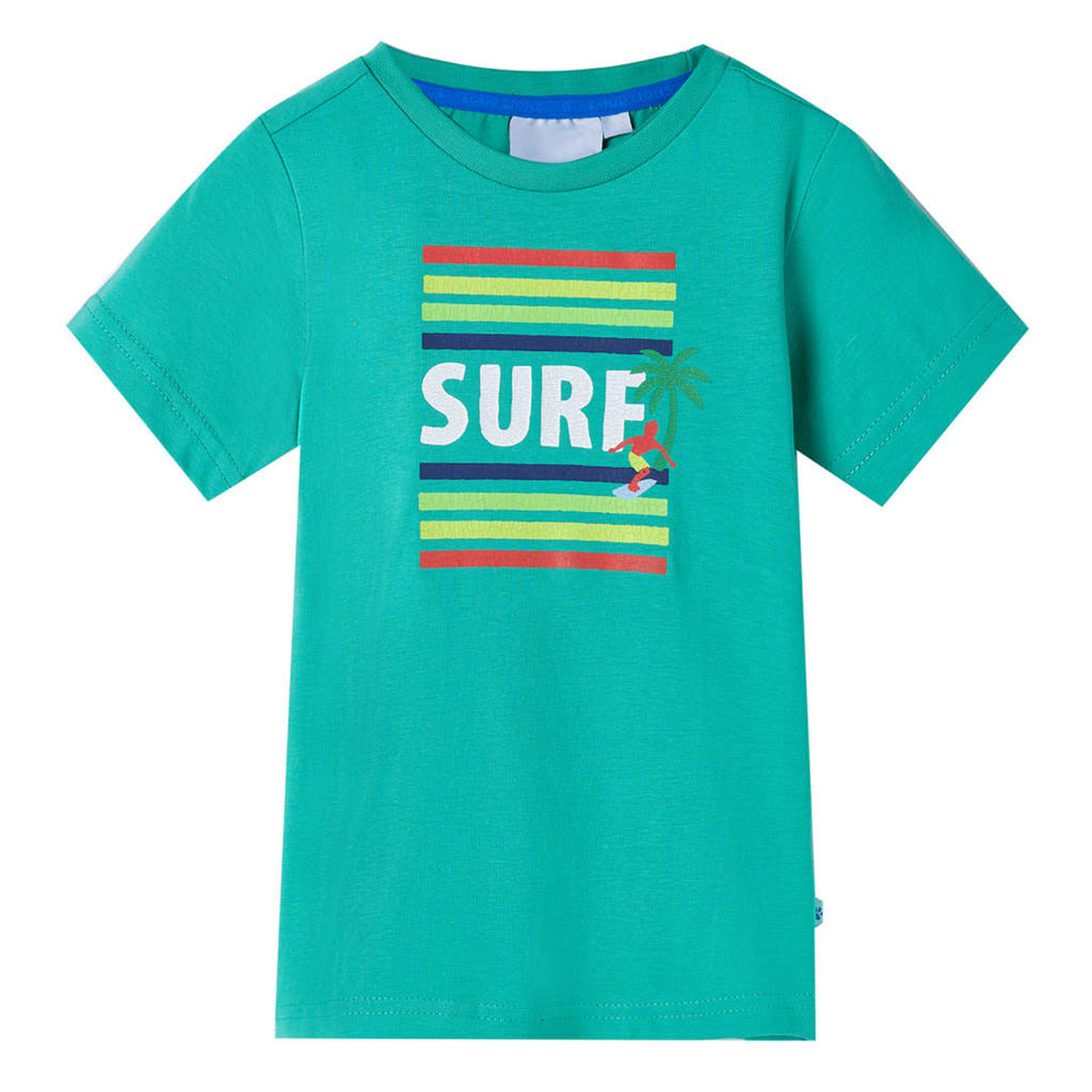 Kids T-Shirt Cotton Green 140 Children's Top Kids Clothing Kids Wear Variant 3