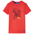 Kids T-Shirt Cotton Red 128 Children's Top Kids Clothing Kids Wear Kids' Tops