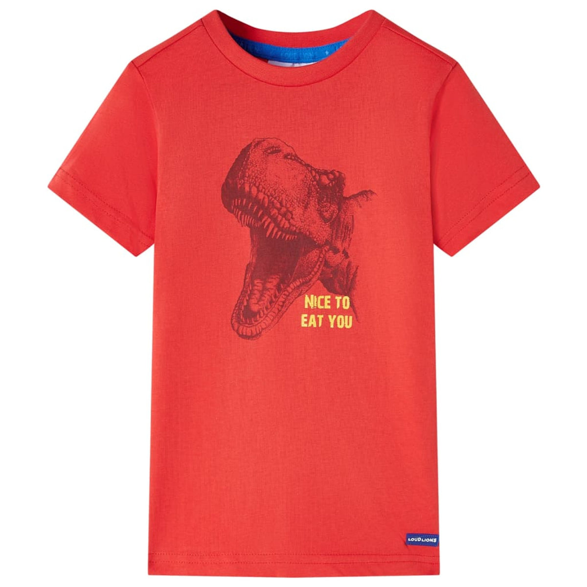 Kids T-Shirt Cotton Red 128 Children's Top Kids Clothing Kids Wear Kids' Tops