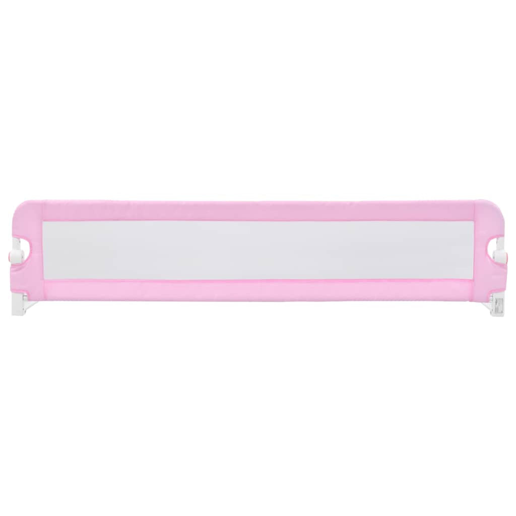 Toddler Safety Bed Rail Polyester Pink 180 x 40.5 x 42 cm Child Bed Guard 5x42cm