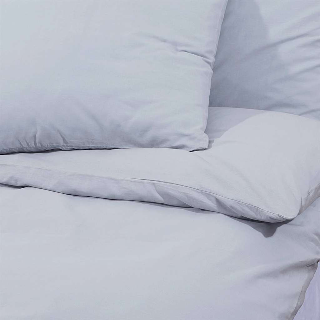 Duvet Cover Microfiber Fabric (100% Poly Grey 200 x 200 cm Bedding Bed Linen