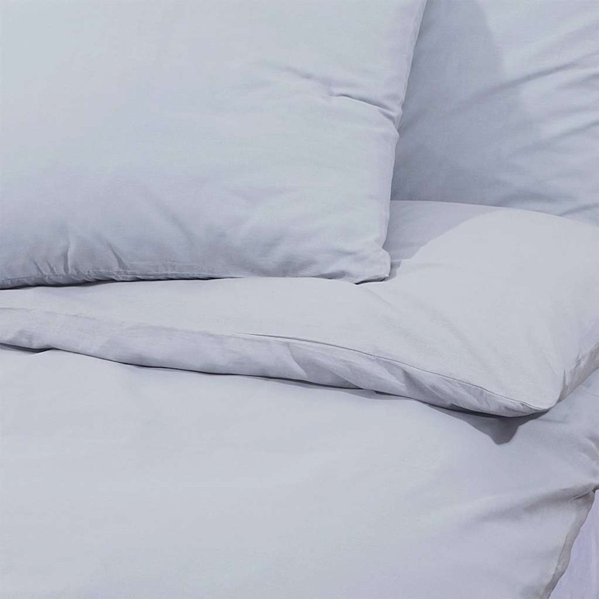 Duvet Cover Microfiber Fabric (100% Poly Grey 200 x 200 cm Bedding Bed Linen