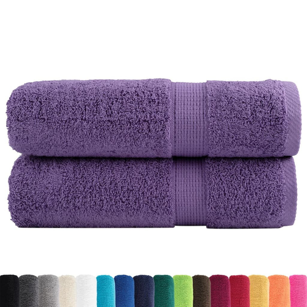 Towel Cotton Purple 150 x 100 cm Bathroom Bath Linen Home Towels 2 Variant 2