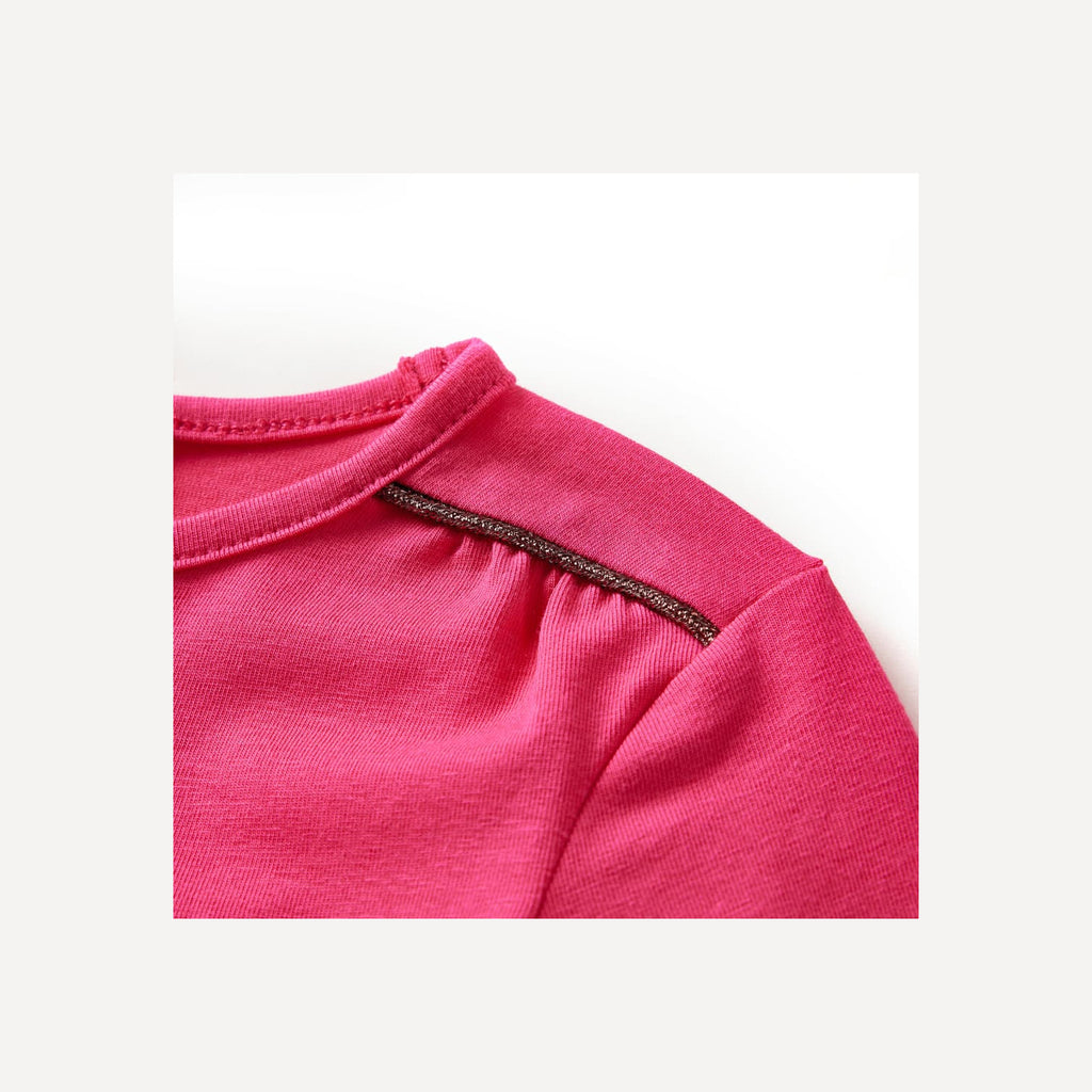 Kids T-Shirt Cotton Bright Pink 128 Children's Top Kids Clothing Kids Wear