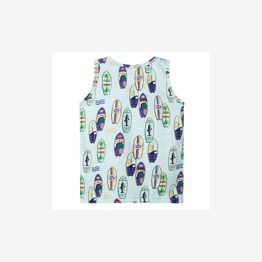 Kids'Tank Top Soft Melange Cotton Soft Blue Melange 104 Kids Variant 2