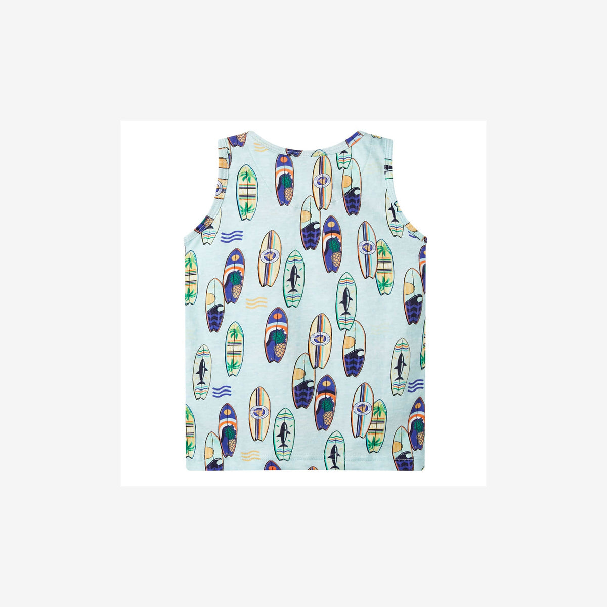 Kids'Tank Top Soft Melange Cotton Soft Blue Melange 104 Kids Variant 2