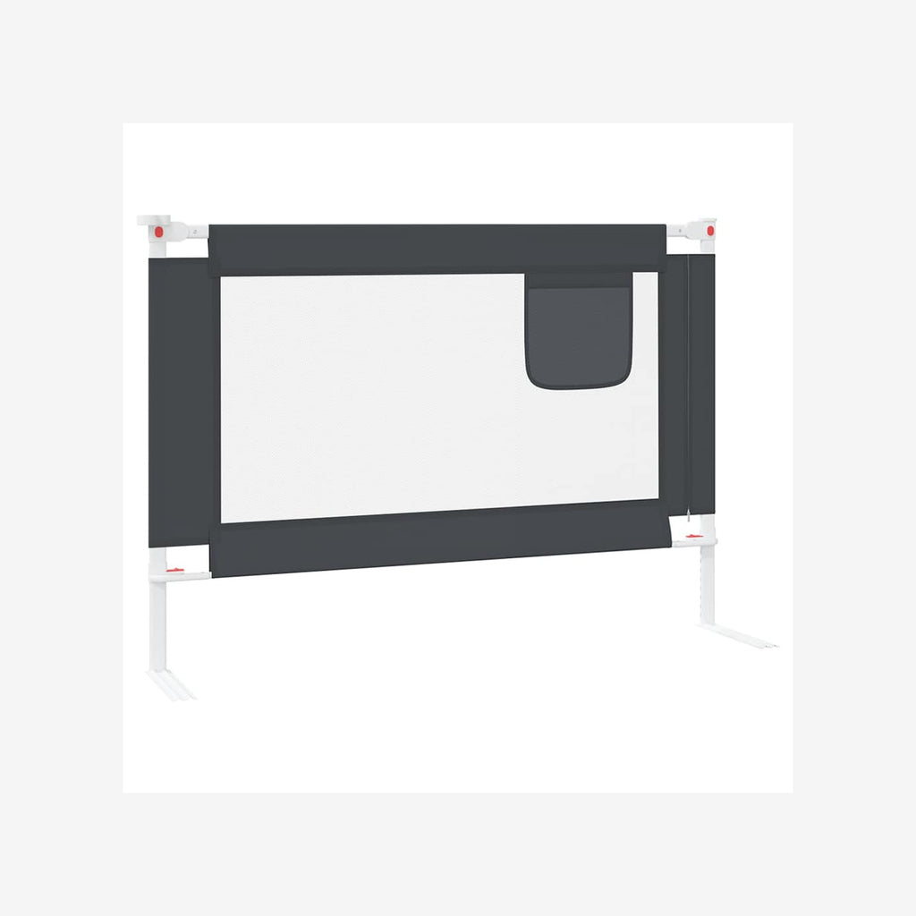 Toddler Safety Bed Rail Dark Fabric (100% Polyester) Dark Grey 90 x 25 x 95 cm