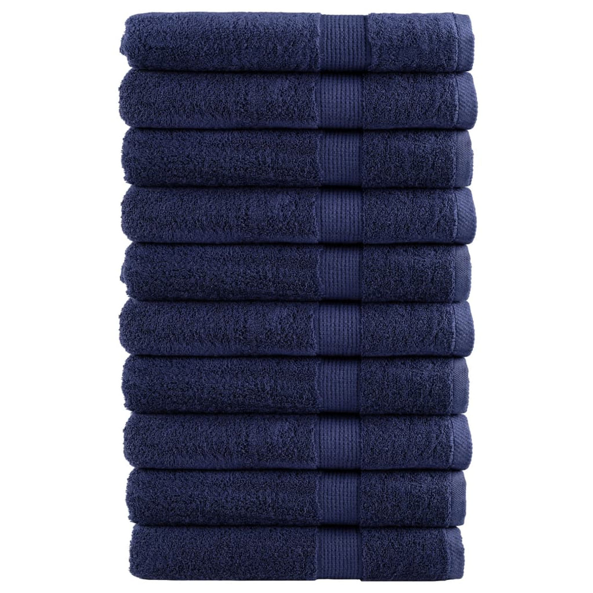 Towel Cotton Navy Blue 200 x 80 cm Bathroom Bath Linen Home Towels Variant 2