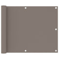 Balcony Screen Oxford Fabric Taupe Waterproof UV Resistant 75 x 600 cm 75x600cm