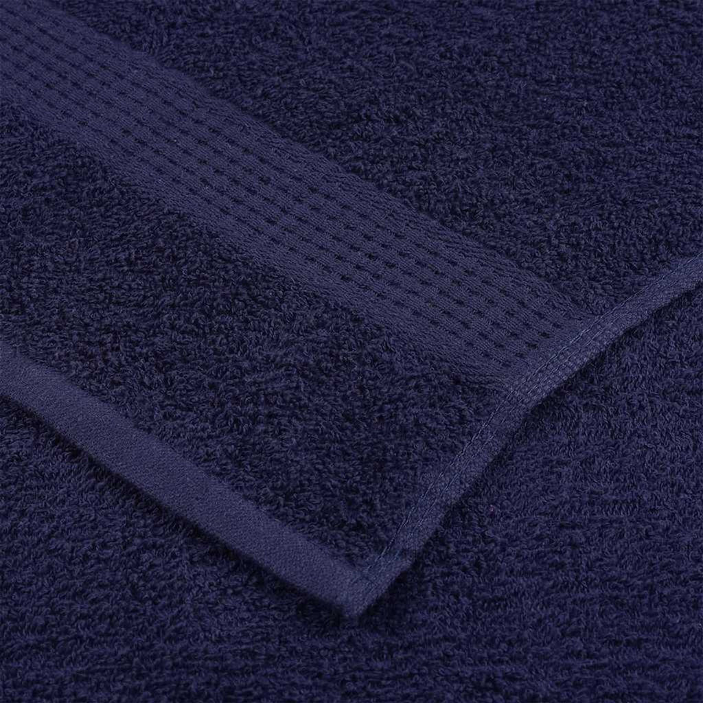 Towel Cotton Navy Blue 200 x 80 cm Bathroom Bath Linen Home Towels 10 pcs