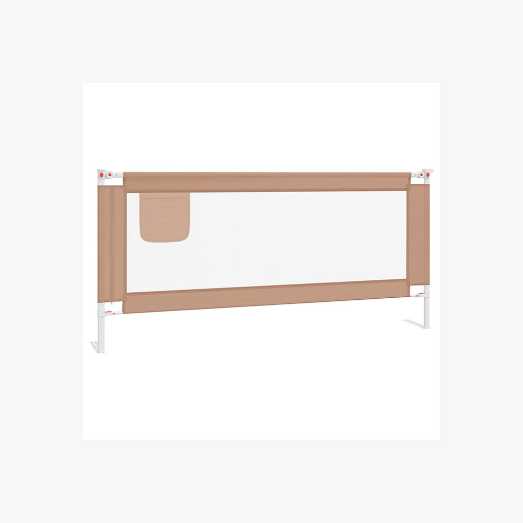 Toddler Safety Bed Rail Fabric (100% Polyester) Taupe 200 x 25 x 95 cm
