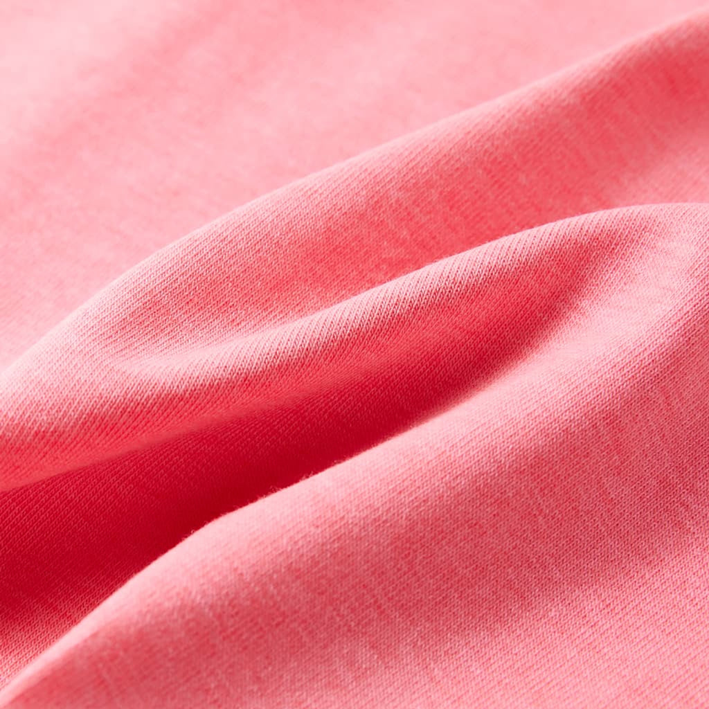 Kids T-Shirt Cotton Neon Pink 128 Children's Top Kids Clothing Kids Wear 128