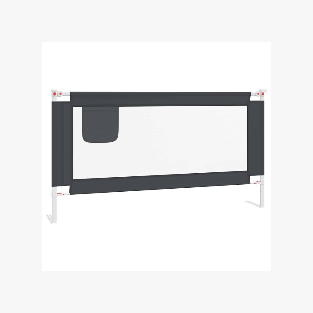 Toddler Safety Bed Rail Dark Fabric (100% Polyester) Dark Grey 160 x 25 x 95