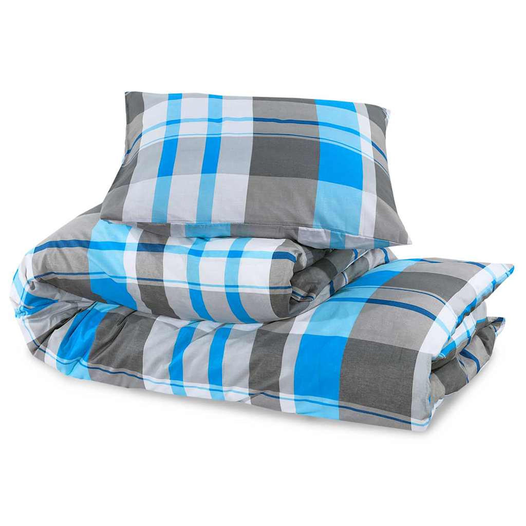 Duvet Cover Cotton Blue 220 x 155 cm Bedding Bed Linen Bedroom Quilt 220x155cm