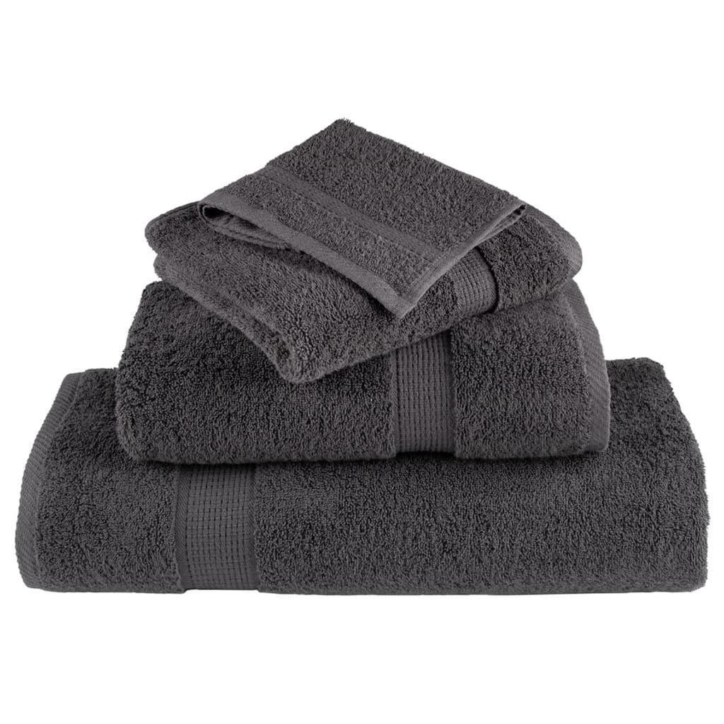 Towel Cotton Anthracite 150 x 100 cm Bathroom Bath Linen Home Towels Variant 2