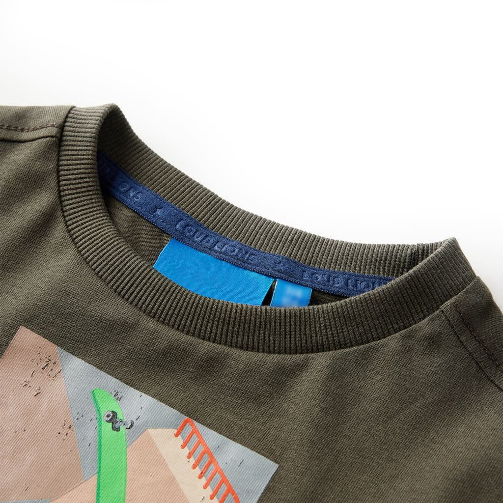 Kids T-Shirt Cotton Khaki 104 Children's Top Kids Clothing Kids Wear Variant 6